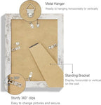 Hongkee 6x8 Picture Frame Set of 4, Made of Real Glass and Multicolour Frame - Display Picture 4x6 with Mat or 6x8 Without Mat, 6 by 8 Photo for Wall or Tabletop - Image 5