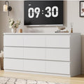 Jocoevol Modern 9 Drawer Dresser for Bedroom, Simply Chest of Drawers, Wood Storage Dresser with Deep Drawers for Living Room Hallway Entryway (White) by JOCOEVOL