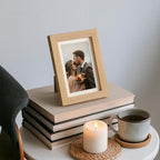 puthiac 4x6 Solid Oak Wood Picture Frame with 3x5 Mat, Natural Oak, 1 Pack - Image 6