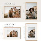 puthiac 11x17 Solid Oak Wood Picture Frame, Natural Oak, 1 Pack - Image 4