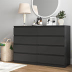 Black Dresser for Bedroom,Modern Large 8 Drawer Dresser with Deep Drawer,Wide Storage Chest of Drawer,Wood Bedroom Storage Organizer Furniture,TV Stand for Living Room - Image 3