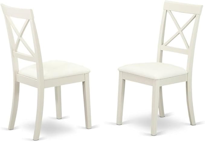 East West Furniture BOC-WHI-LC Boston Dinette Chairs by EastWestFurniture