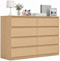 8 Drawer Dresser for Bedroom,Modern Deep Drawer Dresser with No-Handle Design,Storage Wood Chest of Drawer,Storage Organizer Furniture for Closet,Hallway by CIPACHOHOMEFURNITURE