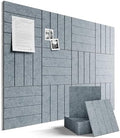 Fluxynara 48" x 36" Large Felt Bulletin Board, Blue Gray by FLUXYNARA