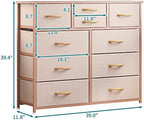 LUMTOK 10 Drawers Dresser with Fabric Bins for Bedroom,Closets，Dark Gray - Image 3