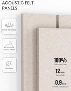 Fluxynara 48" x 36" Large Felt Bulletin Board, Oatmeal - Image 5