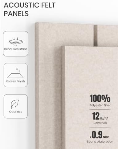 Fluxynara 48" x 36" Large Felt Bulletin Board, Oatmeal - Image 5
