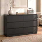 Black Dresser for Bedroom,Modern 6 Drawer Dresser with Deep Drawer,Wide Storage Chest of Drawers,Bedroom Storage Furniture Organizer,TV Stand for Living Room by CIPACHOHOMEFURNITURE