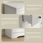 White Dresser for Bedroom, 8 Drawer Dresser with Large Drawers, 51 Inch Wide Wood Chest for Living Room, Hallway - Image 4