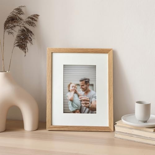 8x10 Picture Frame, Solid Wood 8x10 Photo Frame with Mat to 5x7 - Image 6