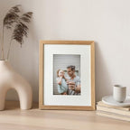 8x10 Picture Frame, Solid Oak Wood 8x10 Frames with Mat to 5x7 - Image 6