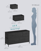 SONGMICS Dresser for Bedroom, Wide Dresser with 5 Fabric Drawers - Image 2