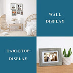 Hongkee 8x10 Picture Frame Set of 4, Made of Real Glass and Grey Wooden Frame, 8 by 10 Photo for Wall or Tabletop - Display Picture 5x7 with Mat or 8x10 Without Mat - Image 3