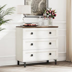 FENSULN Modern White Dresser for Bedroom with 3 Drawers,Chest of Drawers with Organizer Storage for Bed Room,Livingroom Hallway by FENSULN