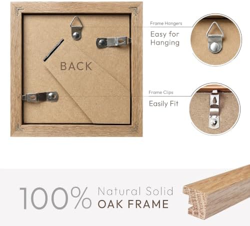 4x4 Picture Frame, Solid Oak Wood 4x4 Photo Frames - Image 4