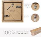 4x4 Picture Frame, Solid Oak Wood 4x4 Photo Frames - Image 4
