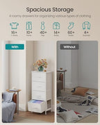 SONGMICS Dresser for Bedroom, Tall Dresser with 4 Fabric Drawers - Image 4