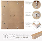 18x24 Poster Frame, Solid Oak Wood 18x24 Frames Matted to 16x20 - Image 4