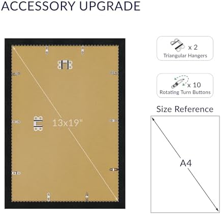 13x19 Poster Frame, Black Wood Frame with 11x17 Mat, 3 Pack - Image 4