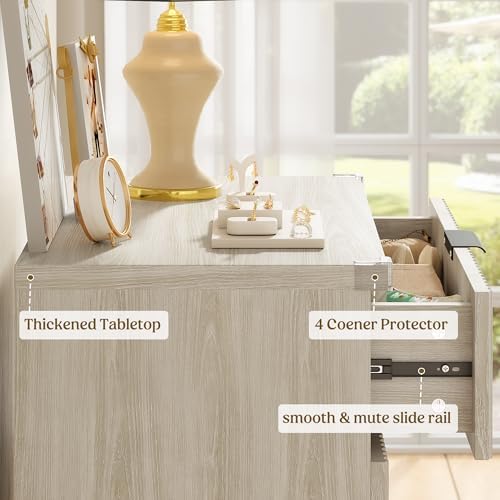Wood Tall 5 Drawers Dresser, 27.6" W Fluted Modern Dressers for Bedroom - Image 6