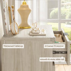 Wood Tall 5 Drawers Dresser, 27.6" W Fluted Modern Dressers for Bedroom - Image 6
