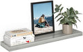 Ballucci Floating Shelf, 36" Wood Wall Shelf with Invisible Brackets for Bathroom, Living Room, Bedroom, Kitchen, Nursery, 8" Deep, Rustic Gray by Ballucci
