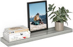Ballucci Floating Shelf, 36" Wood Wall Shelf with Invisible Brackets for Bathroom, Living Room, Bedroom, Kitchen, Nursery, 8" Deep, Rustic Gray by Ballucci