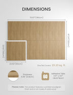Fluxynara 6-Pack Large Felt Bulletin Board, Natural Oak Slat - Image 2