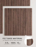 Fluxynara 6-Pack Large Felt Bulletin Board, Walnut Slat - Image 3