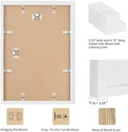 puthiac 18x24 Solid Oak Wood Picture Frames, White, 3 Pack - Image 3