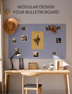Fluxynara 36" x 24" Large Felt Bulletin Board, Soft Periwinkle - Image 6