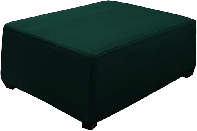 Super Stretch Ottoman Cover- Soft Form Fit Ottoman Cover Rectangular Ottoman by UOIJAY