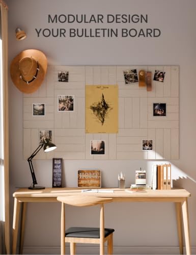 Fluxynara 36" x 24" Large Felt Bulletin Board, Oatmeal - Image 6