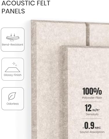 Fluxynara Felt Bulletin Board & Cork Board Alternative, Oatmeal - Image 4