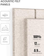 Fluxynara Felt Bulletin Board & Cork Board Alternative, Oatmeal - Image 4
