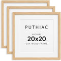 puthiac 20x20 Solid Oak Wood Picture Frames, Natural Oak, 3 Pack by PUTHIAC