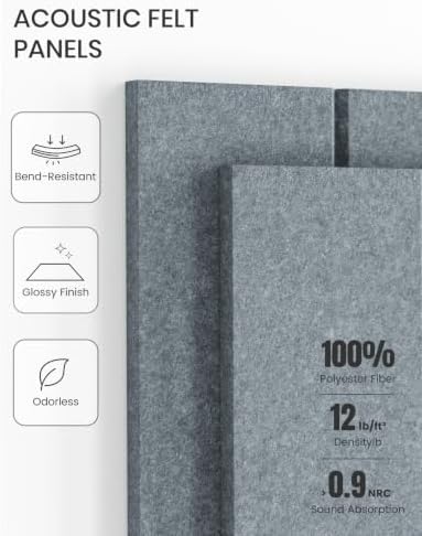 Fluxynara 48" x 36" Large Felt Bulletin Board, Blue Gray - Image 5