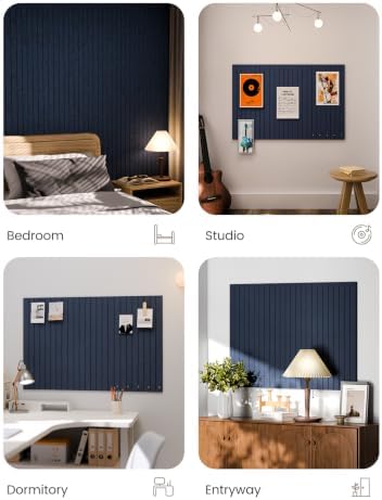 Fluxynara 36" x 24" Large Felt Bulletin Board, Carbon Blue - Image 7