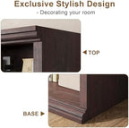 Rresyet Bookcase and Bookshelves, 28" W Tall Bookshelf, Dark Cherry - Image 3