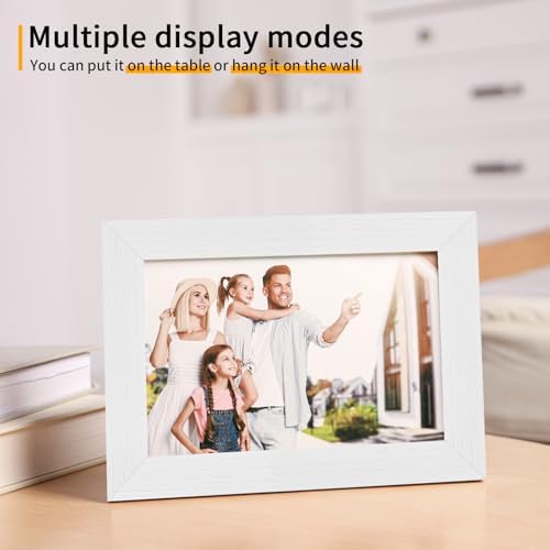 puthiac 5x7 Solid Oak Wood Picture Frame, White, 1 Pack - Image 6