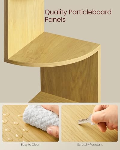 VASAGLE Corner Shelf Wall Mount, 5-Tier Floating Corner Bookshelf - Image 6