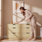 YESHOMY Dresser for Bedroom, 47.2" Modern Wood Chest with 6 Drawers - Image 6