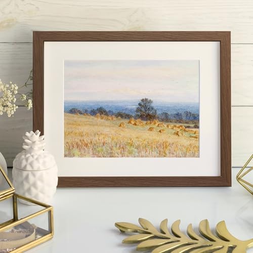 8x12 Picture Frame, Solid Oak Wood 8x12 Photo Frames with Mat to 6x9 - Image 6