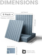 Fluxynara 36" x 24" Large Felt Bulletin Board, Dusty Blue - Image 2