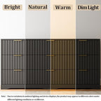 Fluted 9 Drawers Dresser for Bedroom, 63" Wide Wood Dressers, Black - Image 5