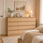 12 Drawer Dresser for Bedroom,Modern Deep Drawer Dresser with No-Handle Design,Storage Wood Chest of Drawer,Storage Organizer Furniture for Closet,Hallway - Image 5