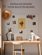 Fluxynara 36" x 24" Large Felt Bulletin Board, Cold White - Image 6