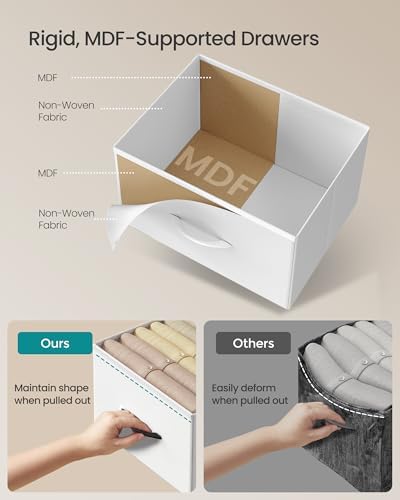 SONGMICS Dresser for Bedroom, Wide Dresser with 9 Fabric Drawers - Image 5