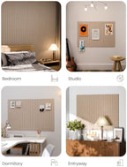 Fluxynara 36" x 24" Large Felt Bulletin Board, Taupe - Image 7