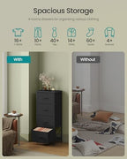 SONGMICS Dresser for Bedroom, Tall Dresser with 4 Fabric Drawers - Image 4